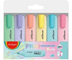 Teksto žymekliai Keyroad, 6 pastelinių spalvų