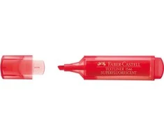 Teksto žymeklis Faber-Castell Superfluorecent, raudonas