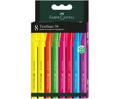 Teka Teksto žymeklių rinkinys Faber-Castell 38 8 spalvų