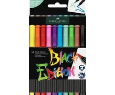 Teptukiniai rašikliai Faber-Castell Juodas Edition, 10 spalvų