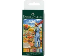 Faber-Castell – Indijos rašalas Pitt Artist Pen B fall (6 vnt) (167179)