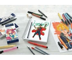 Teptukinių rašiklių rinkinys Faber-Castell Pitt Comic, 4 pilkų spavų