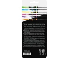 Teptukų rinkinys Faber-Castell soft touch juodi, 6 vnt./pak. (Nr. 2, 4, 6, 8, 10, 12)