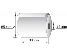 Terminė kasos juosta, 80x63m/12mm (maks.diam.70mm)