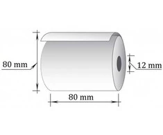 Terminė kasos juosta, 80x80m/12mm (maks. diam 80mm)