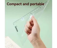 Trikampis DELI Woove 60°/18cm, skaidrus
