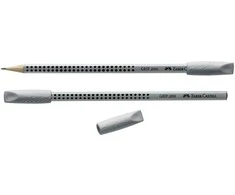 Trintukas kamštelis pieštukui Faber-Castell Grip 2001, pilkos spalvos, 2 vnt.