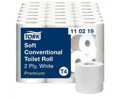 Tualetinis popierius rulonėliais Tork Premium Soft T4, (110219), baltos spalvos, 2 sluoksniai, 50.4 m, 360 lapeliai