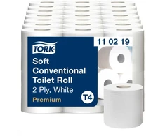 Tualetinis popierius rulonėliais Tork Premium Soft T4, (110219), baltos spalvos, 2 sluoksniai, 50.4 m, 360 lapeliai