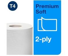 Tualetinis popierius rulonėliais Tork Premium Soft T4, (110219), baltos spalvos, 2 sluoksniai, 50.4 m, 360 lapeliai