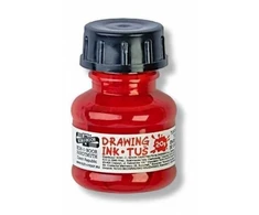 Tušas braižybai Koh-I-Noor, 20ml, raudonos spalvos