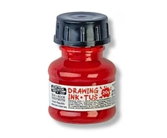 Tušas braižybai Koh-I-Noor, 20ml, raudonos spalvos