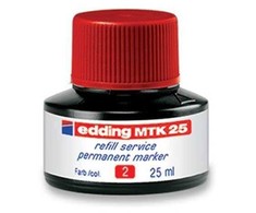 Tušas permanentiniams žymekliams Edding MKT25, 25ml, raudonos spalvos
