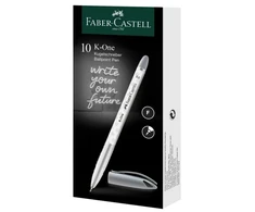 Faber-castell K-one rašiklis, 0,5 mm, juodas, vandeniui atsparus