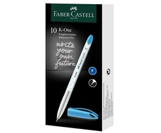 Faber-castell K-one rašiklis, 0,5 mm, mėlynas, vandeniui atsparus