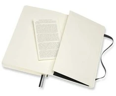 Užrašų knygelė Moleskine, 13x21cm,linijomis, minkštu viršeliu, juodos spalvos