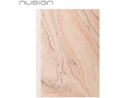 Užrašų knygelė „Nusign“ A5/80L, linijomis, PU viršeliai, marmuro rožinės spalvos