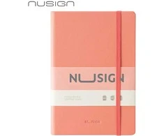 Užrašų knygelė „Nusign“ A5/96, linijomis, PU viršelis, rožinės spalvos