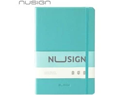 Užrašų knygelė „Nusign“ A5/96, linijomis, PU viršelis, mėlynos spalvos