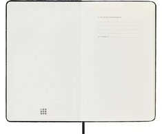 Užrašų knygutė Moleskine, 13x21cm, kietais viršeliais, juodos spalvos