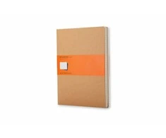 *Užrašų knygutė Moleskine Cahier 13x21cm, linijomis, minkštu viršeliu, rudos spalvos