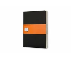 Užrašų knygutė Moleskine Cahier 19x25cm, linijomis, minkštu viršeliu, juodos spalvos, 3 vnt