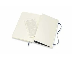 Užrašų knygutė Moleskine Classic 13x21cm, baltais lapais, minkštu viršeliu, mėlynos spalvos