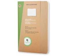 *Užrašų knygutė Moleskine Evernote 13x21cm, langeliais, minkštu viršeliu, 2vnt/pak, rudos spalvos