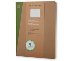 *Užrašų knygutė Moleskine Evernote 19x25cm, linijomis, minkštu viršeliu, 2vnt/pak, rudos spalvos
