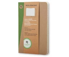 *Užrašų knygutė Moleskine Evernote 9x14cm, linijomis, minkštu viršeliu, 2vnt/pak, rudos spalvos