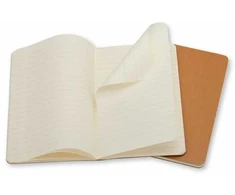 *Užrašų knygutė Moleskine Evernote 9x14cm, linijomis, minkštu viršeliu, 2vnt/pak, rudos spalvos