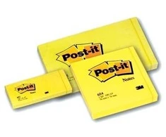Lipnūs lapeliai 3M Post-it 51x76mm, geltonos spalvos, 12 vnt./pak.