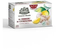 Vaisinė arbata Žolynėlis „Vasaros skonis” su imbieru ir citrinomis, 40g (2g x 20)