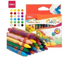 Vaškinės kreidelė DELI Colorun 24 spalvų