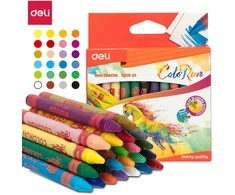 Vaškinės kreidelė DELI Colorun 24 spalvų