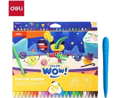 Vaškinės kreidelės DELI ColorWow 24 spalvų