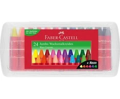 Faber-Castell – Jumbo Wax Crayons, 24 vnt (120034)