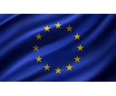 Europos Sąjungos vėliava, spausta, 170x100cm, šilkografija, su karabinais