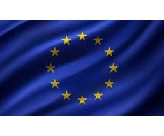 Europos Sąjungos vėliava, spausta, 170x100cm, šilkografija, su karabinais