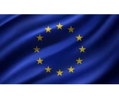 Europos Sąjungos vėliava, spausta, 170x100cm, šilkografija, su karabinais