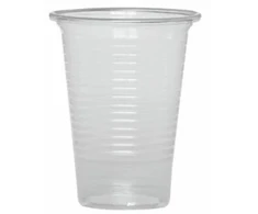 Vienkartinės stiklinės šaltiems gėrimams, 200ml, 100vnt., skaidrios