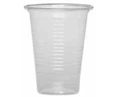 Vienkartinės stiklinės šaltiems gėrimams, 200ml, 100vnt., skaidrios