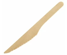 Vienkartiniai mediniai peiliai BIO, 160mm, 100vnt