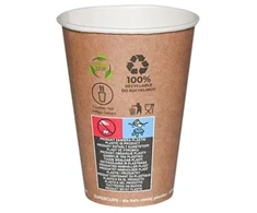 Vienkartiniai popieriniai puodeliai Žalias Leaf, 180ml 70mm, 50vnt.