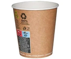 Vienkartiniai popieriniai puodeliai Žalias Leaf, 200/280ml, 50vnt