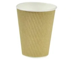 Vienkartiniai puodeliai RIPPLE, popieriniai, 355 ml, D90 mm, 25 vnt.