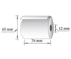 Technoinform Vienasluoksnė kasos juosta 10vnt, plotis 76mm, ilgis 40m, įvorė 12mm, maksimalus diametras 65mm