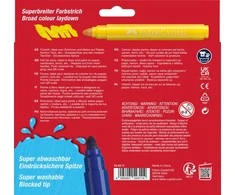 Viltpliiatsid Faber-Castell Jumbo 12-värvi supermahapestavad