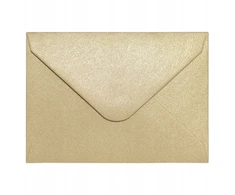 Galeria Papieru Vokai 70x100mm PEARL 150g 10vnt auksiniai