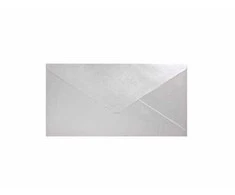 Galeria Papieru Vokai Galeri Papieru 80mmx160mm,150g/m2, 10vnt, šviesios perlų sidabrinės spalvos